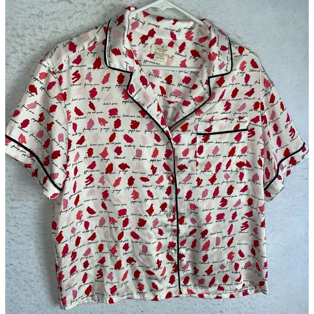 Kate Spade Women's Top Pajama Sleepwear Size M short sleeve